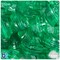 BeadTin Emerald Transparent 25mm Boat Plastic Pony Beads (24pcs)